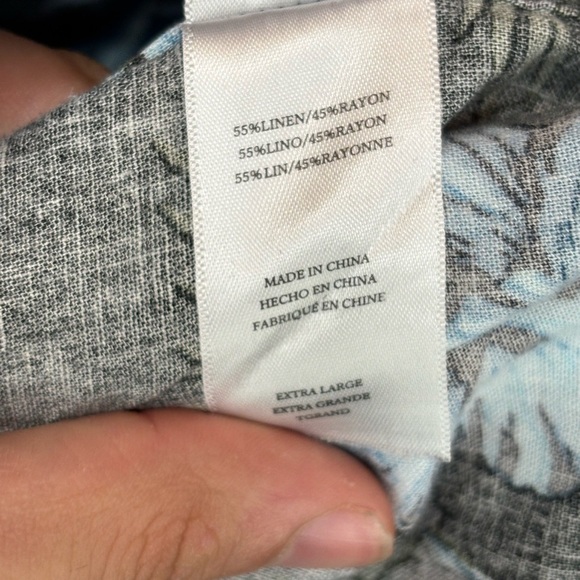 Rails Carson Floral Short Sleeve Linen Blend festival vacation Button up size xl - Picture 10 of 15